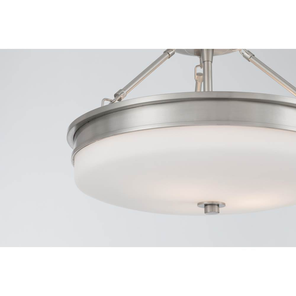 Minka-Lavery 14086-84 Brushed Nickel Halora 15.25'' 3-light Semi-flush Mount Image 5