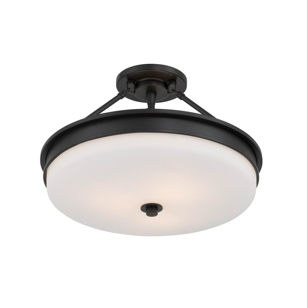 Minka-Lavery 14086-899 Dark Matte Black Halora 15.25'' 3-light Semi-flush Mount Image 7