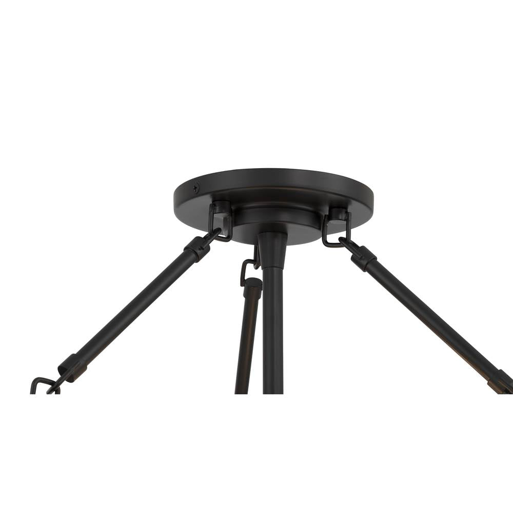 Minka-Lavery 14086-899 Dark Matte Black Halora 15.25'' 3-light Semi-flush Mount Image 6