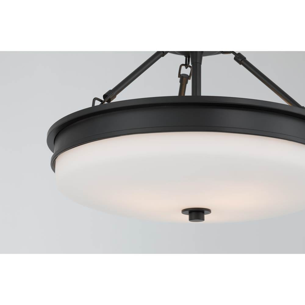 Minka-Lavery 14086-899 Dark Matte Black Halora 15.25'' 3-light Semi-flush Mount Image 5