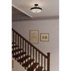 Minka-Lavery 14086-899 Dark Matte Black Halora 15.25'' 3-light Semi-flush Mount Image 3
