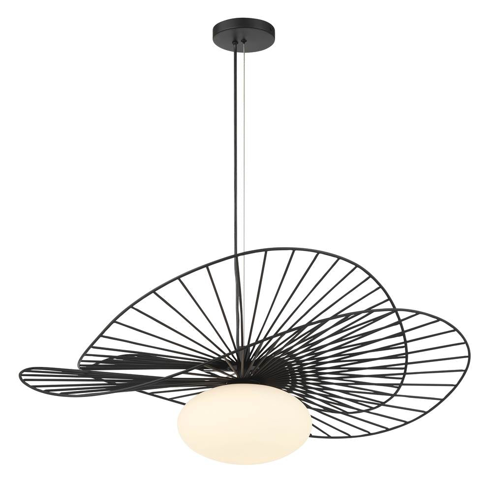 Minka-Lavery 141-899 Dark Matte Black 1 Light Pendant Image 3