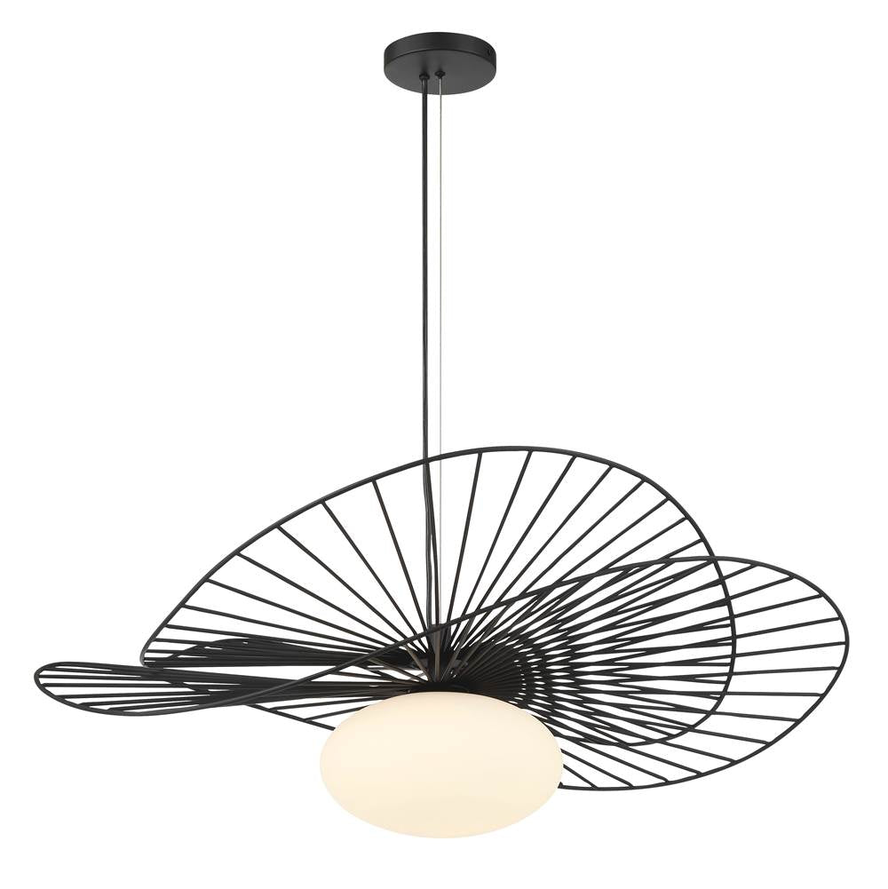 Minka-Lavery 141-899 Dark Matte Black 1 Light Pendant Image 1