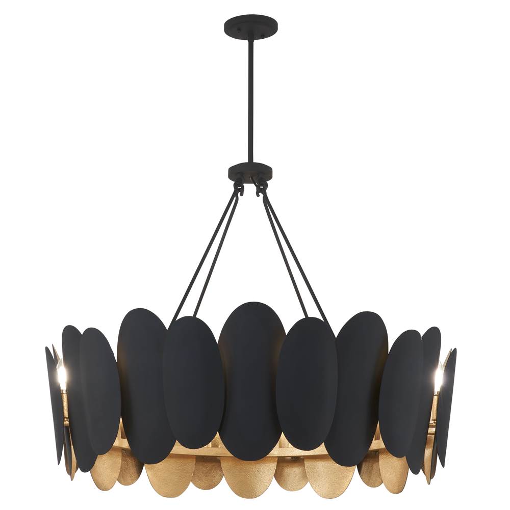 Minka-Lavery 1418-897 Dark Matte Black Vailen 36'' 12-light Pendant Image 3