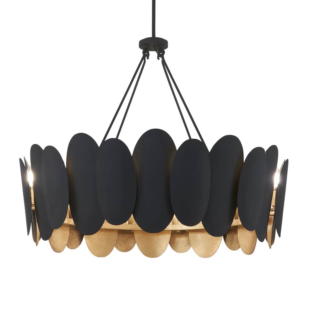 Minka-Lavery 1418-897 Dark Matte Black Vailen 36'' 12-light Pendant Image 1