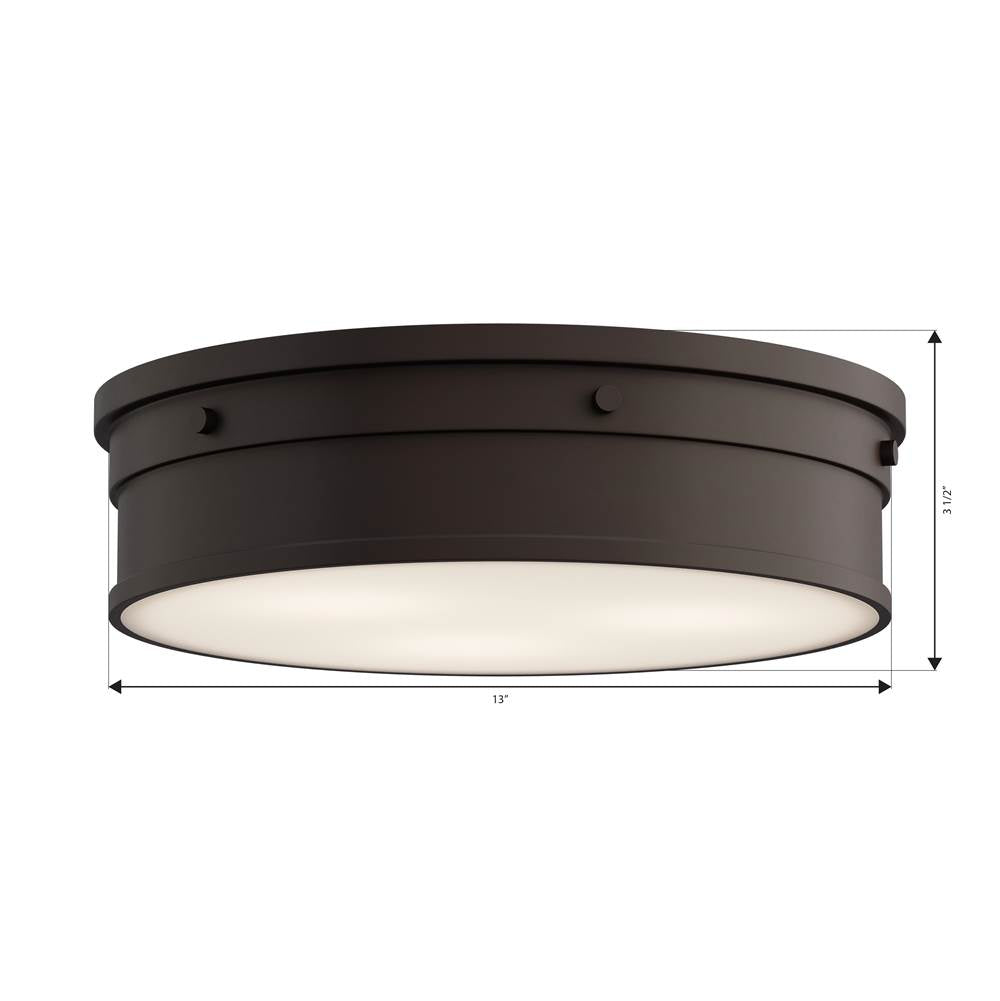 Minka-Lavery 14226-868-L Plated Dark Bronze Marnex 13'' 5cct Led Flush Mount Image 2