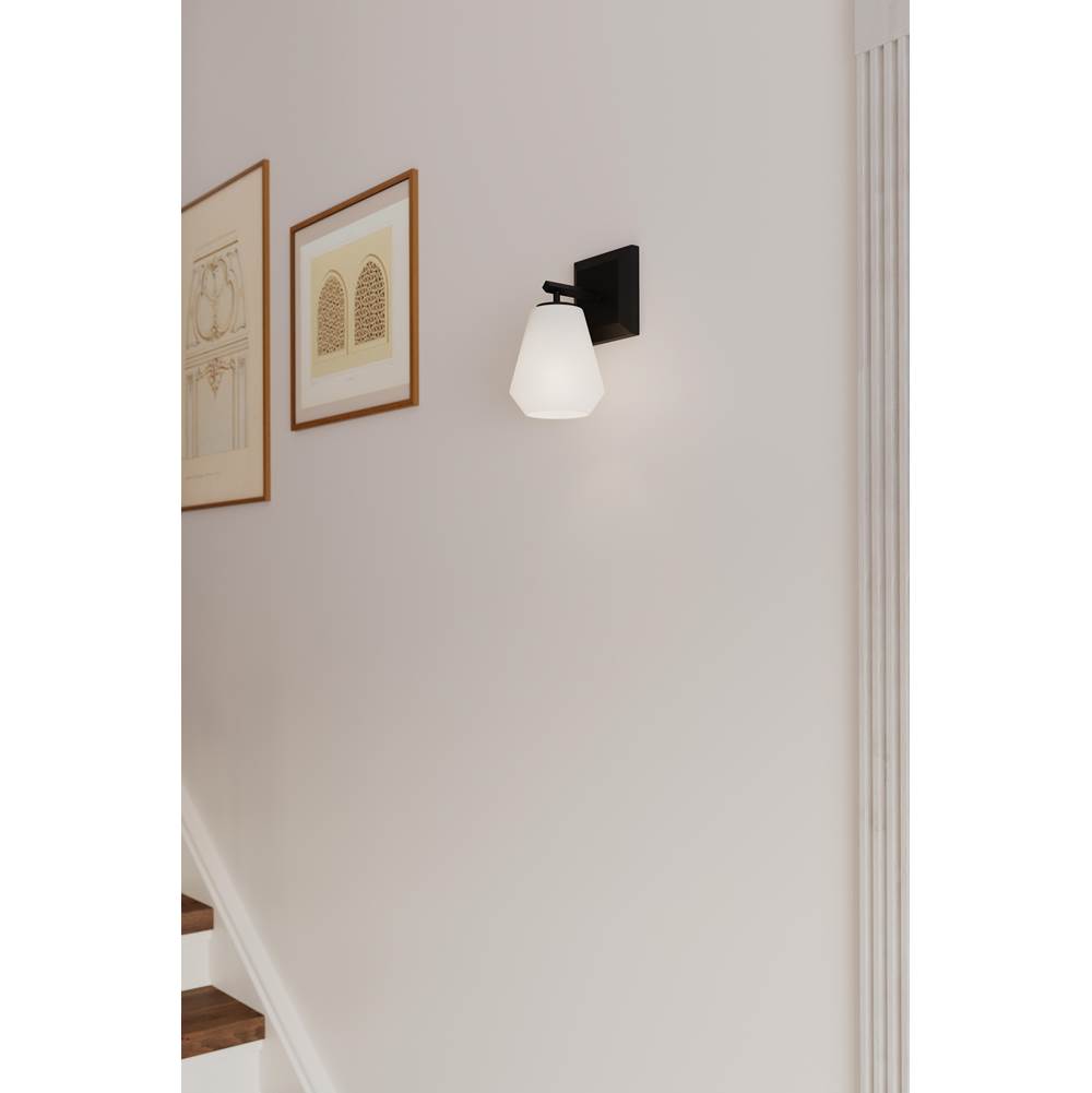 Minka-Lavery 14371-899 Dark Matte Black Siena 9.5'' High 1-light Bath Sconce Image 3