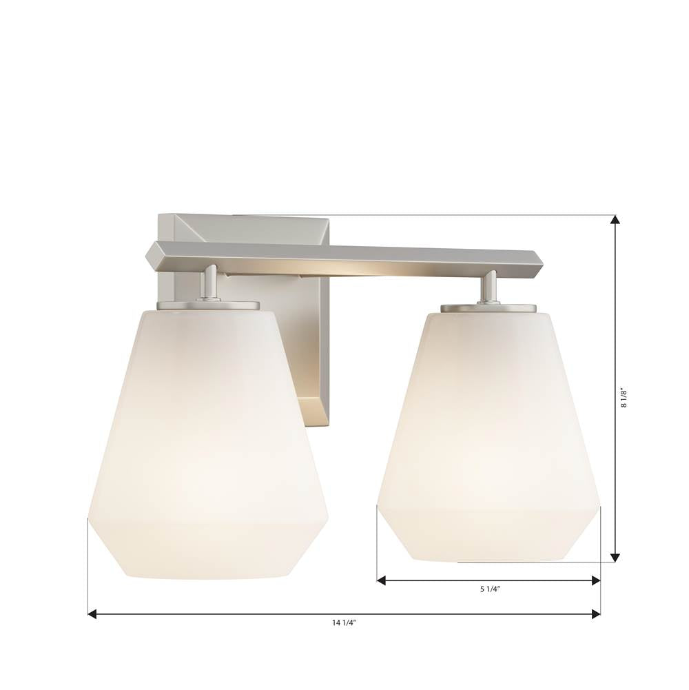 Minka-Lavery 14372-84 Brushed Nickel Siena 14.25'' 2-light Vanity Image 2