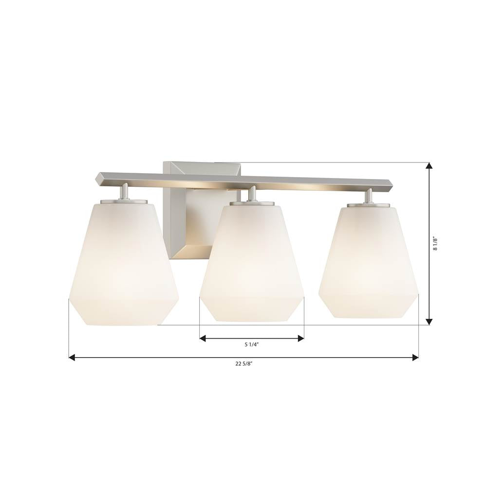 Minka-Lavery 14373-84 Brushed Nickel Siena 22.75'' 3-light Vanity Image 2