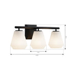 Minka-Lavery 14373-899 Dark Matte Black Siena 22.75'' 3-light Vanity Image 2