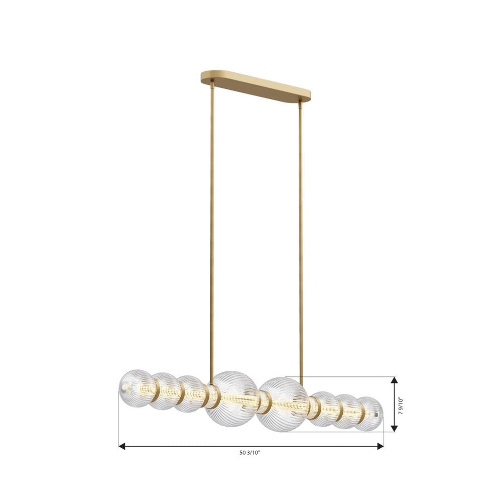 Minka-Lavery 15037-732-L Legacy Brass Cordel 50.25'' Led Linear Chandelier Image 2