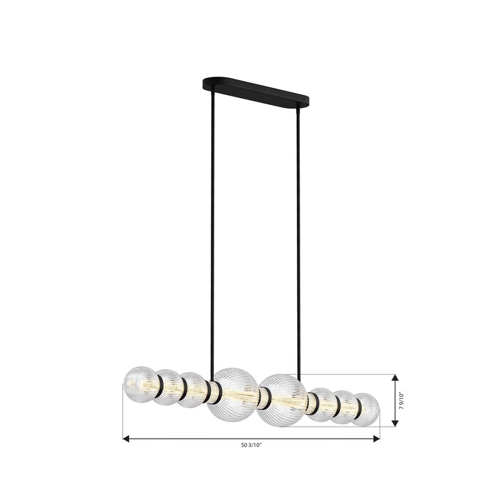 Minka-Lavery 15037-899-L Dark Matte Black Cordel 50.25'' Led Linear Chandelier Image 2