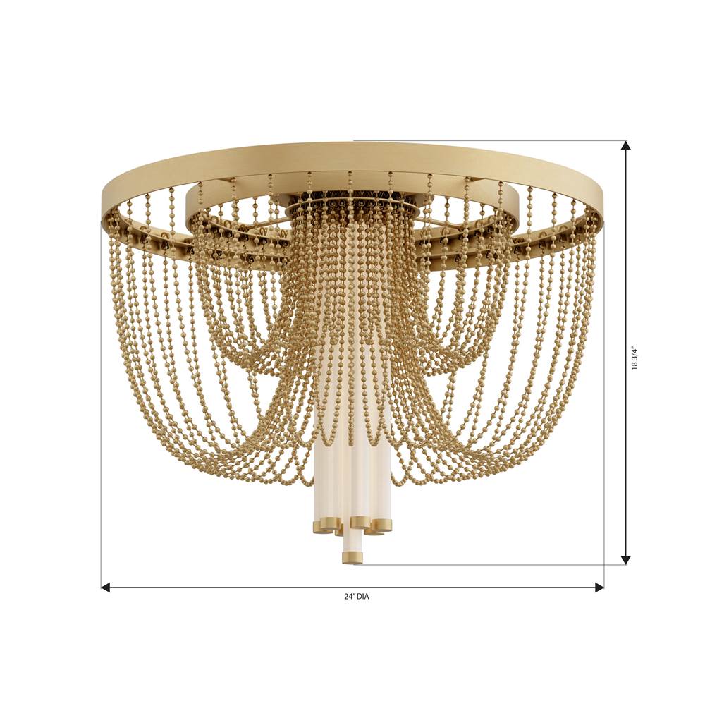 Minka-Lavery 15255-732-L Legacy Brass Jezelle 24'' Led Flush Mount Image 2