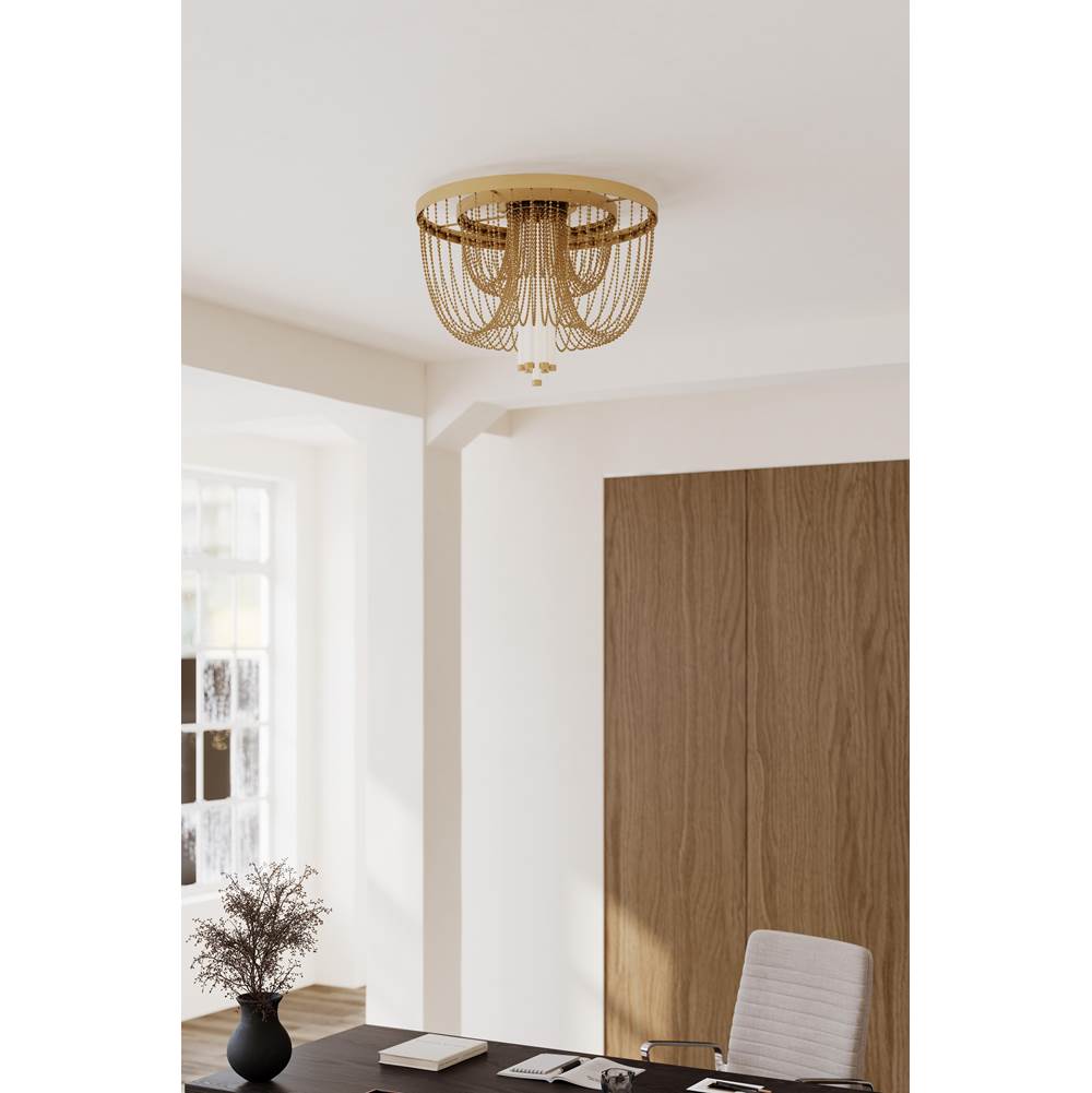 Minka-Lavery 15255-732-L Legacy Brass Jezelle 24'' Led Flush Mount Image 3