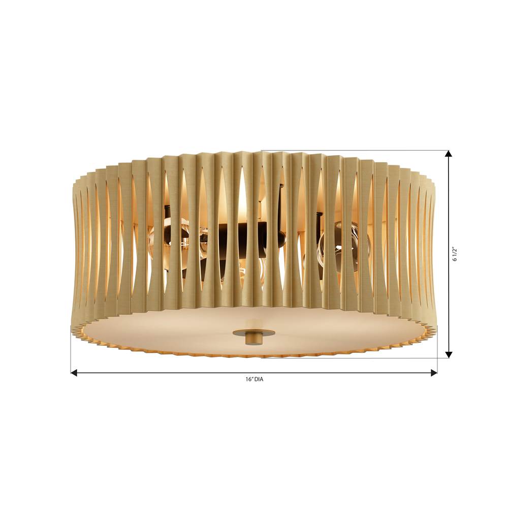 Minka-Lavery 16023-877 Sand Coal Black Aven 16'' 3-light Flush Mount Image 2