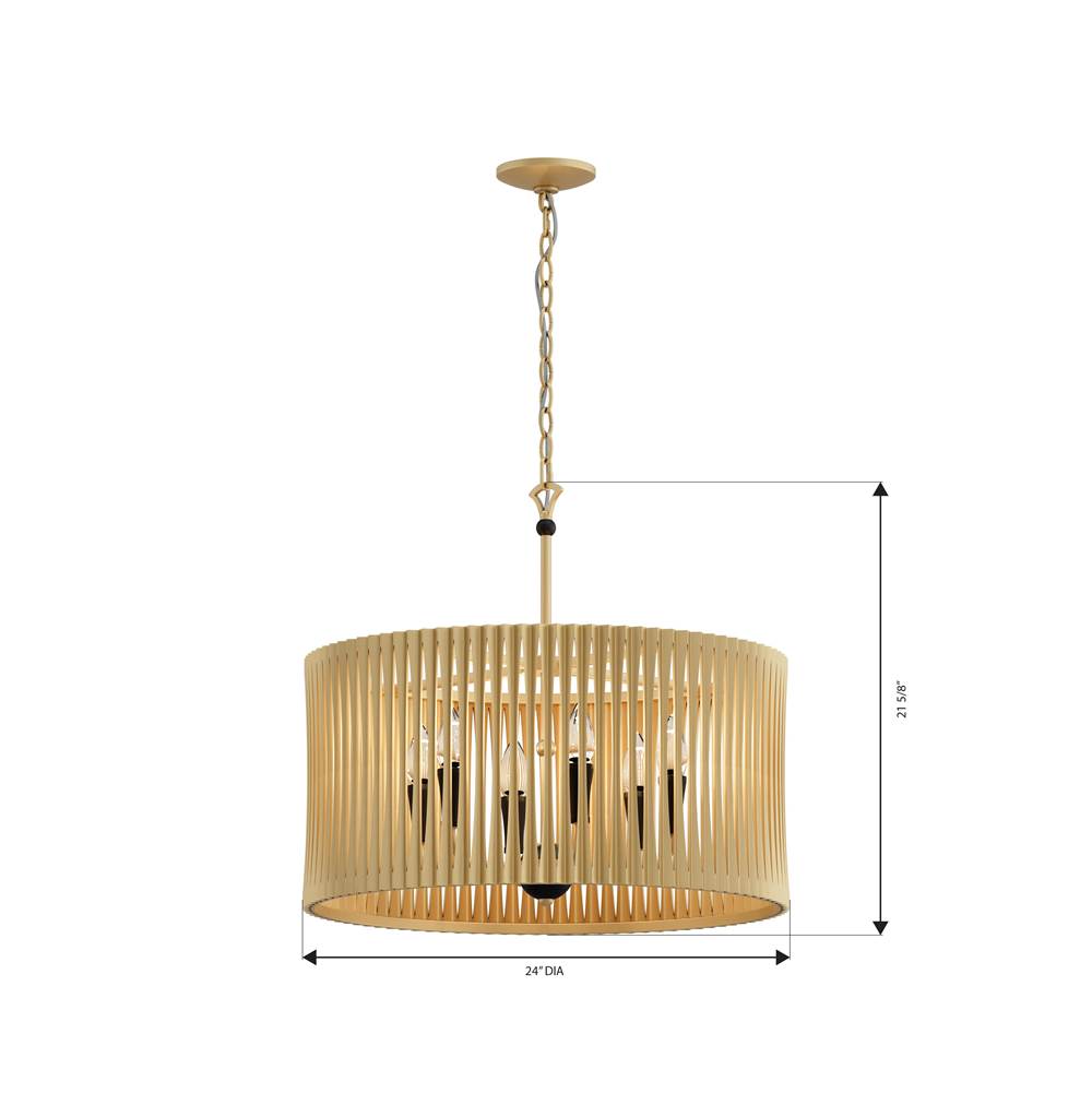 Minka-Lavery 16026-877 Sand Coal Black Aven 24'' 6-light Pendant Image 2