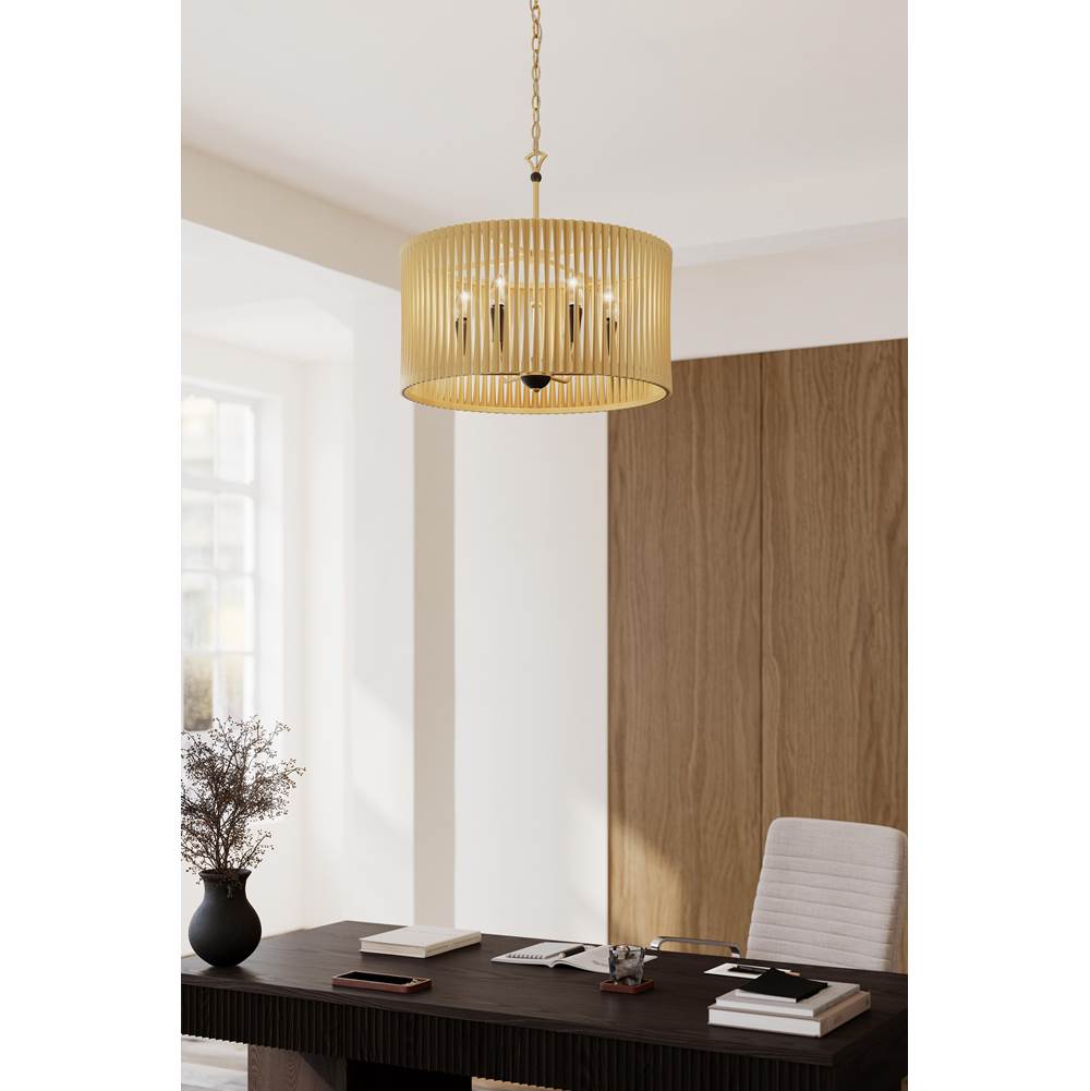 Minka-Lavery 16026-877 Sand Coal Black Aven 24'' 6-light Pendant Image 3
