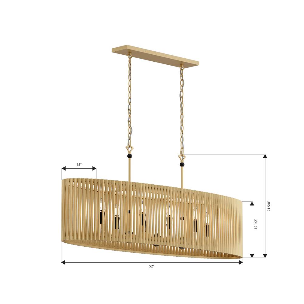Minka-Lavery 16027-877 Sand Coal Black Aven 52'' 8-light Linear Chandelier Image 2