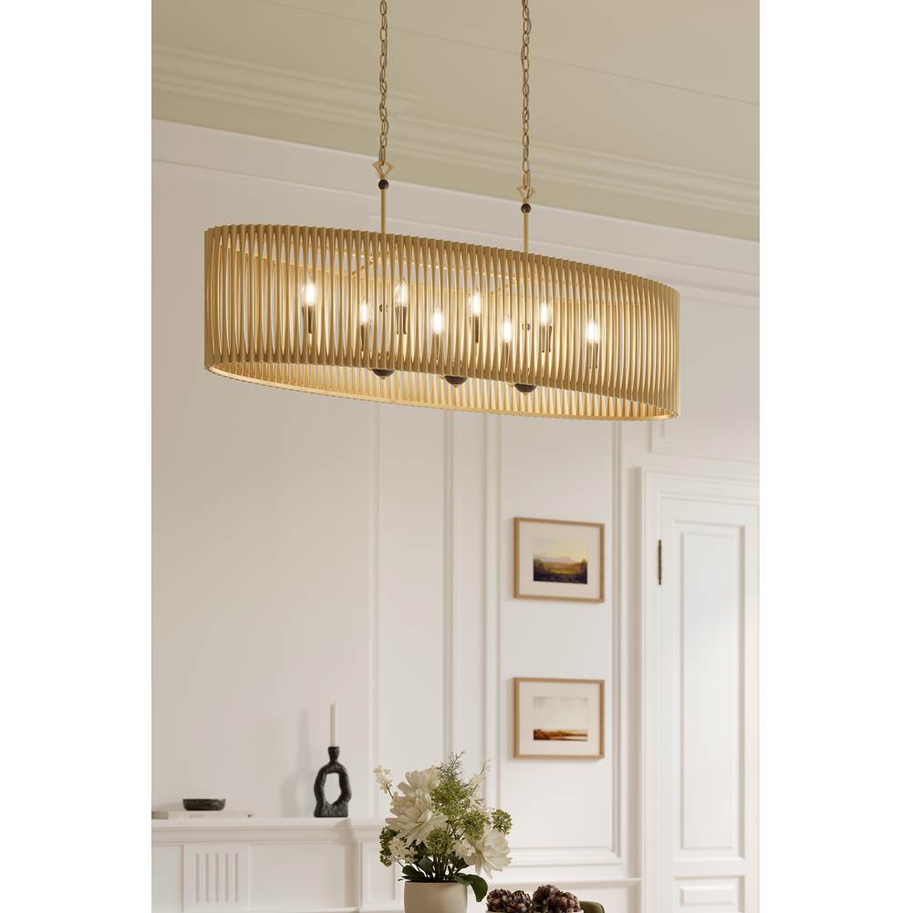 Minka-Lavery 16027-877 Sand Coal Black Aven 52'' 8-light Linear Chandelier Image 3