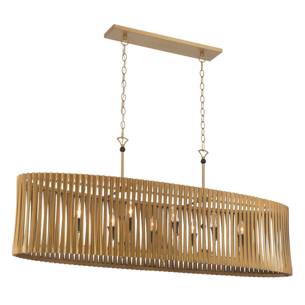 Minka-Lavery 16027-877 Sand Coal Black Aven 52'' 8-light Linear Chandelier Image 1