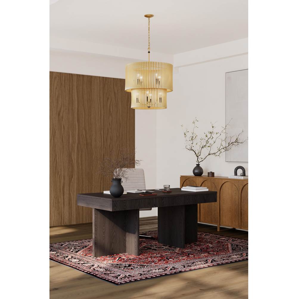 Minka-Lavery 16028-877 Sand Coal Black Aven 24'' 8-light Pendant Image 4