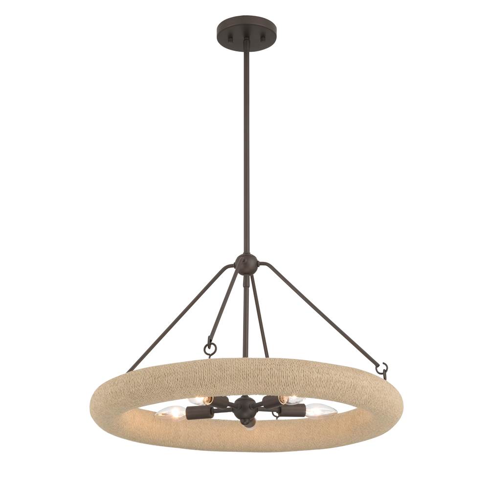Minka-Lavery 17115-860 Dark Bronze Aeris 24'' 5-light Pendant Image 1