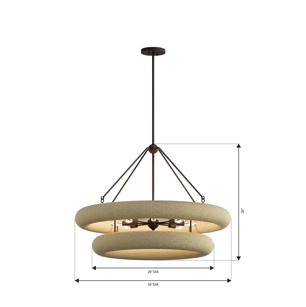 Minka-Lavery 17116-860 Dark Bronze Aeris 36'' 8-light Pendant Image 2