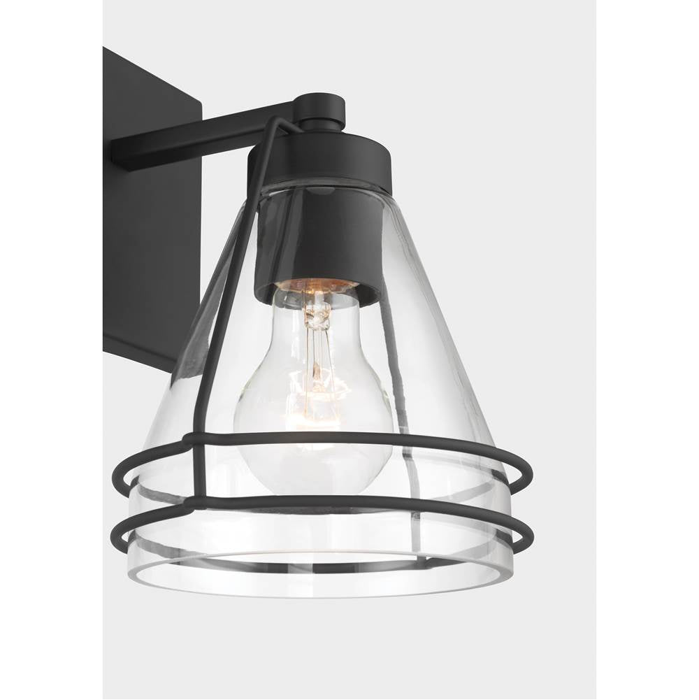 Minka-Lavery 17641-899 Dark Matte Black Lorenth 8.75'' High 1-light Bath Sconce Image 6