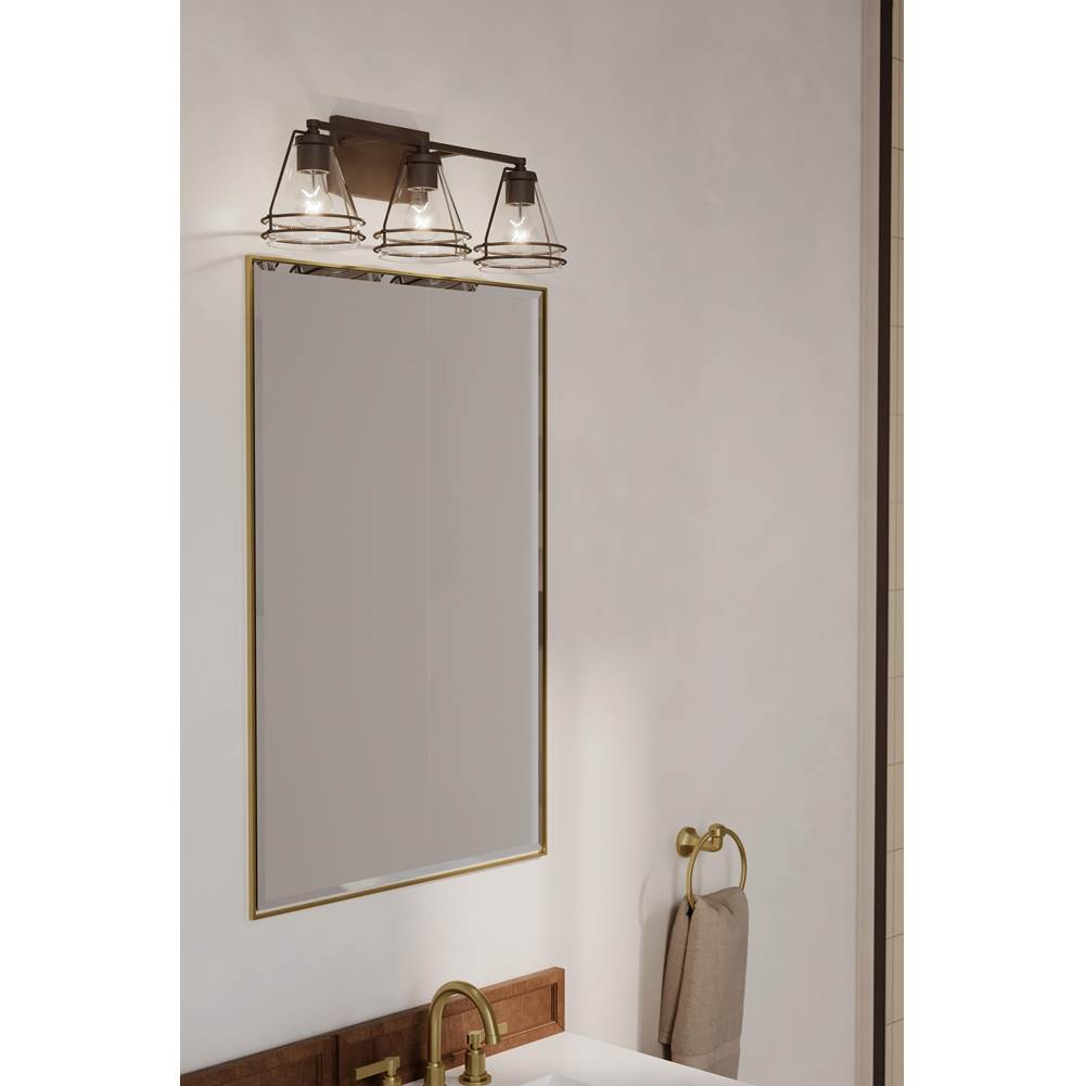Minka-Lavery 17643-899 Dark Matte Black Lorenth 24.25'' 3-light Vanity Image 3