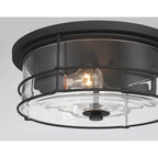 Minka-Lavery 17647-899 Dark Matte Black Lorenth 15'' 2-light Flush Mount Image 6