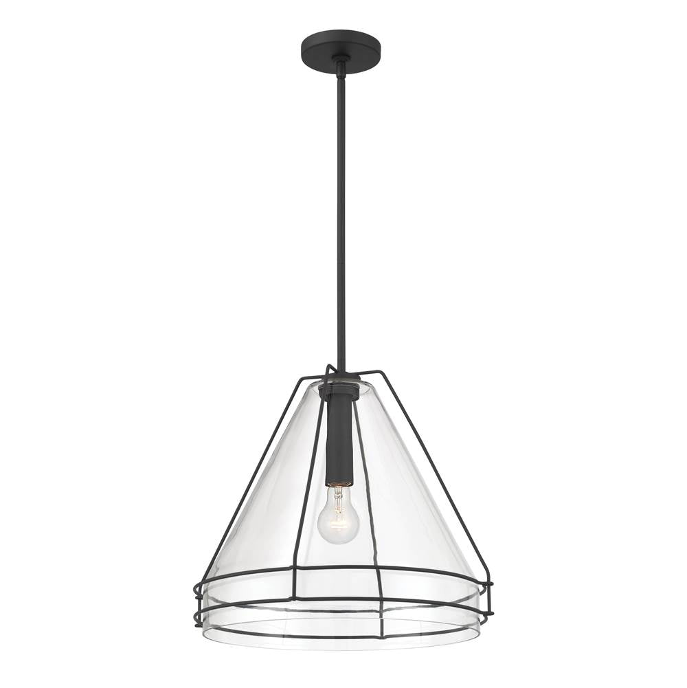 Minka-Lavery 17649-899 Dark Matte Black Lorenth 18'' 1-light Pendant Image 1