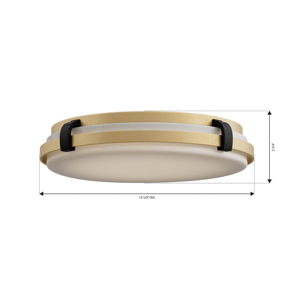 Minka-Lavery 18635-876-L Legacy Brass Arclume 14.75'' 5cct Led Flush Mount Image 2