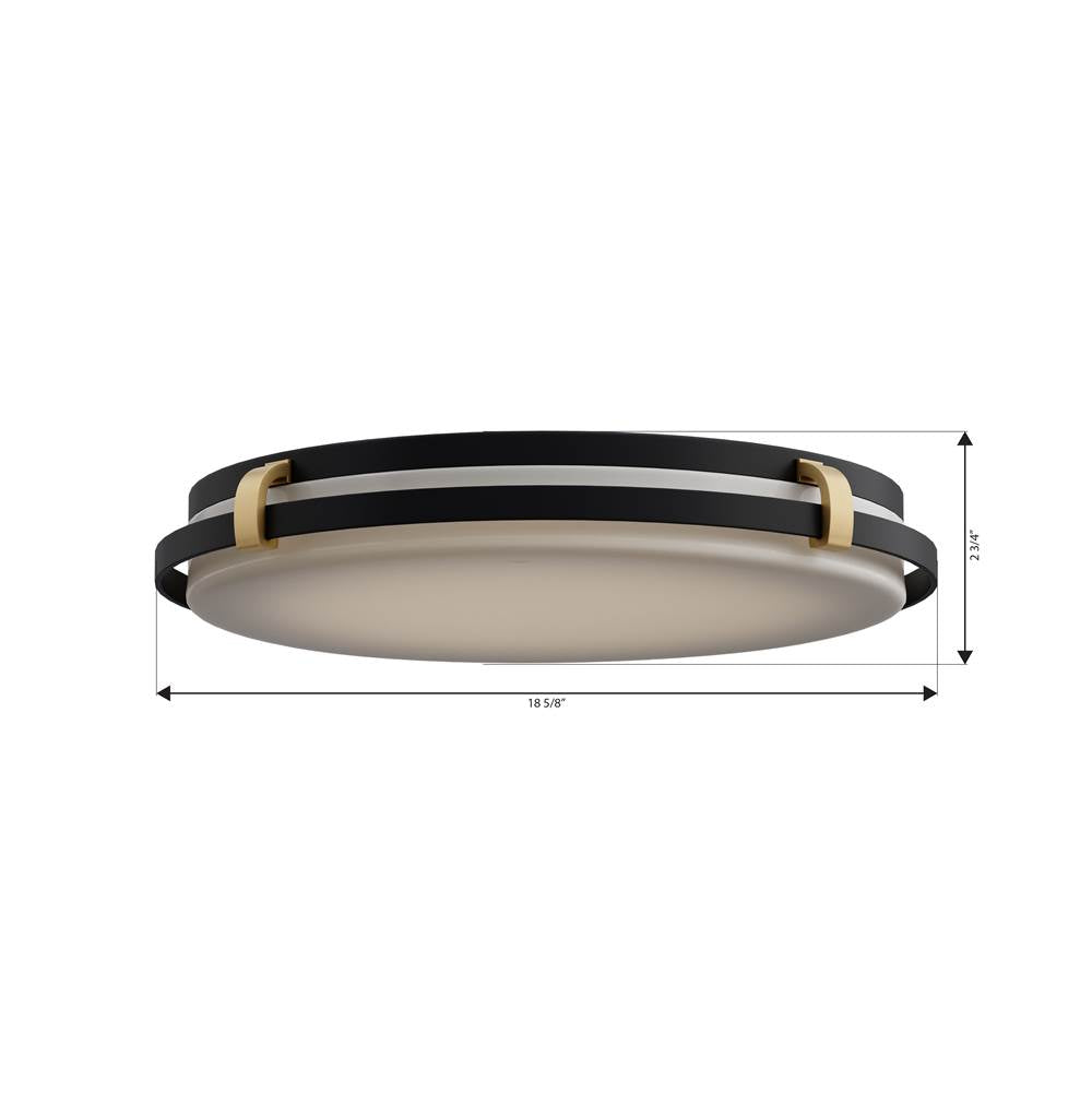 Minka-Lavery 18636-798-L Dark Matte Black Arclume 18.75'' 5cct Led Flush Mount Image 2