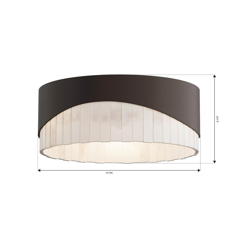 Minka-Lavery 18766-860 Dark Bronze Sway 16'' 3-light Flush Mount Image 2