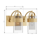 Minka-Lavery 1912-732 Legacy Brass Ravik 14.25'' 2-light Vanity Image 2