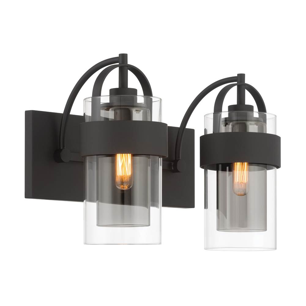 Minka-Lavery 1912-899 Dark Matte Black Ravik 14.25'' 2-light Vanity Image 5