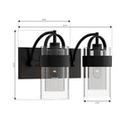 Minka-Lavery 1912-899 Dark Matte Black Ravik 14.25'' 2-light Vanity Image 2