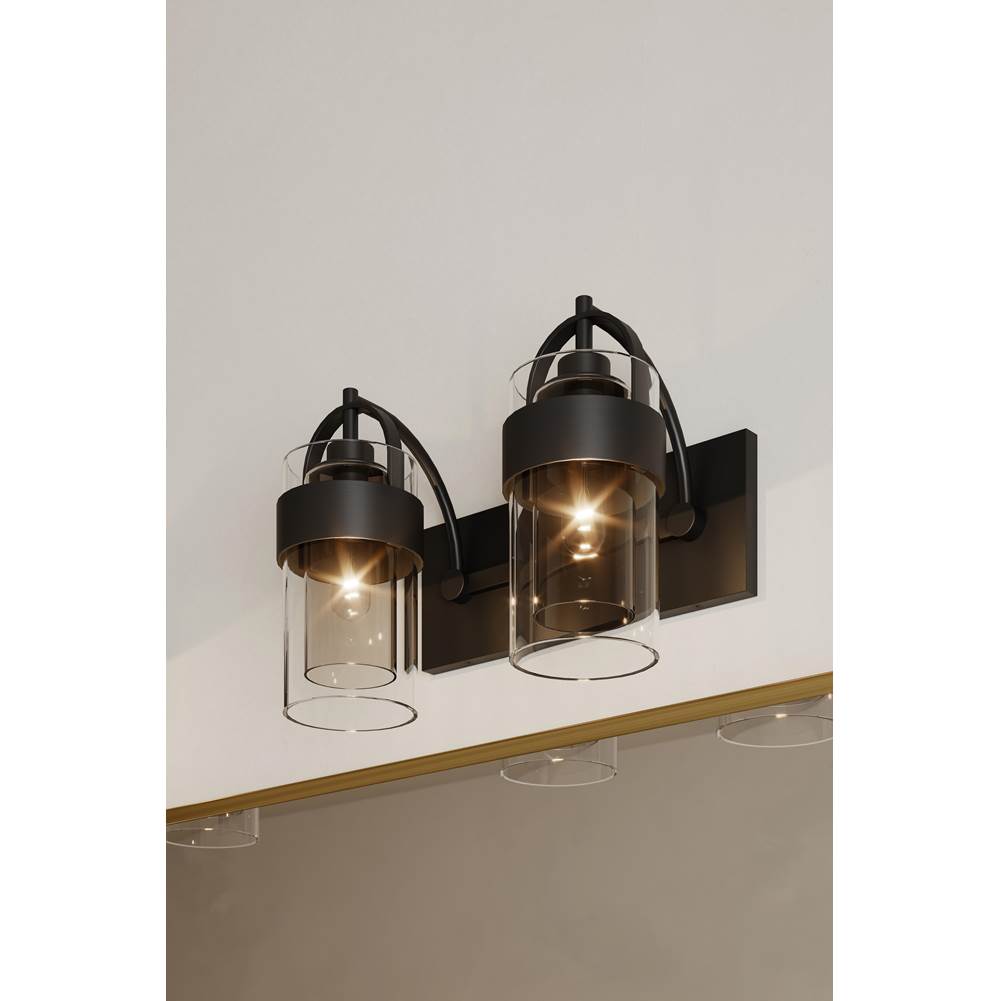Minka-Lavery 1912-899 Dark Matte Black Ravik 14.25'' 2-light Vanity Image 3