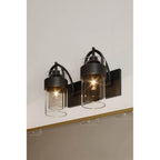 Minka-Lavery 1912-899 Dark Matte Black Ravik 14.25'' 2-light Vanity Image 3