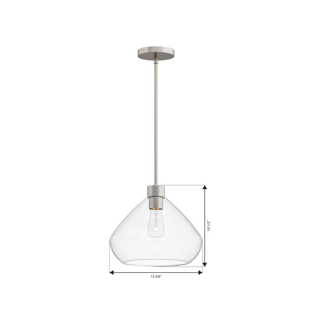Minka-Lavery 19414-84 Brushed Nickel Elaris 12.5'' 1-light Pendant Image 2