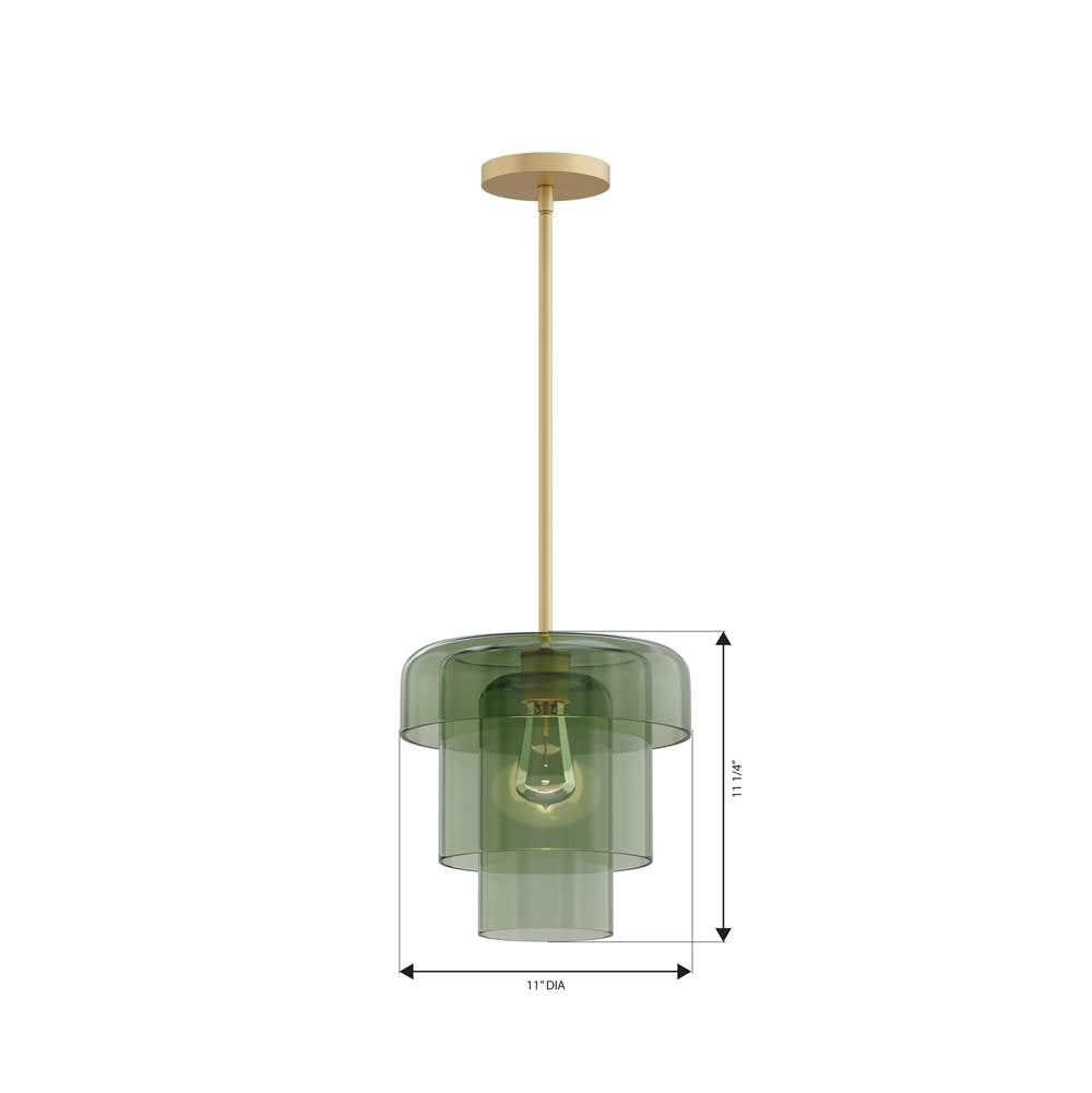 Minka-Lavery 19615-732 Legacy Brass Velique 11'' 1-light Pendant Image 2