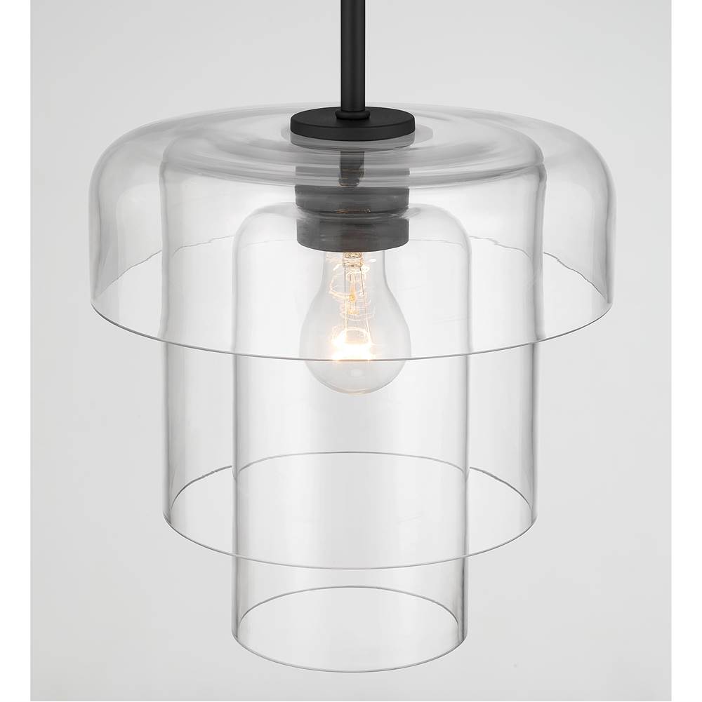 Minka-Lavery 19615-899 Dark Matte Black Velique 11'' 1-light Pendant Image 6