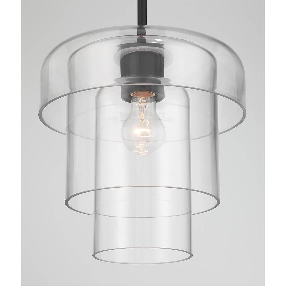Minka-Lavery 19615-899 Dark Matte Black Velique 11'' 1-light Pendant Image 5