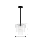 Minka-Lavery 19615-899 Dark Matte Black Velique 11'' 1-light Pendant Image 2