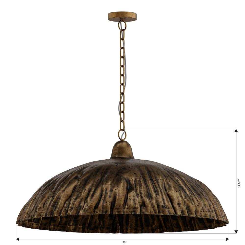 Minka-Lavery 19915-789 Antique Brass Zinnia 36'' 1-light Pendant Image 2