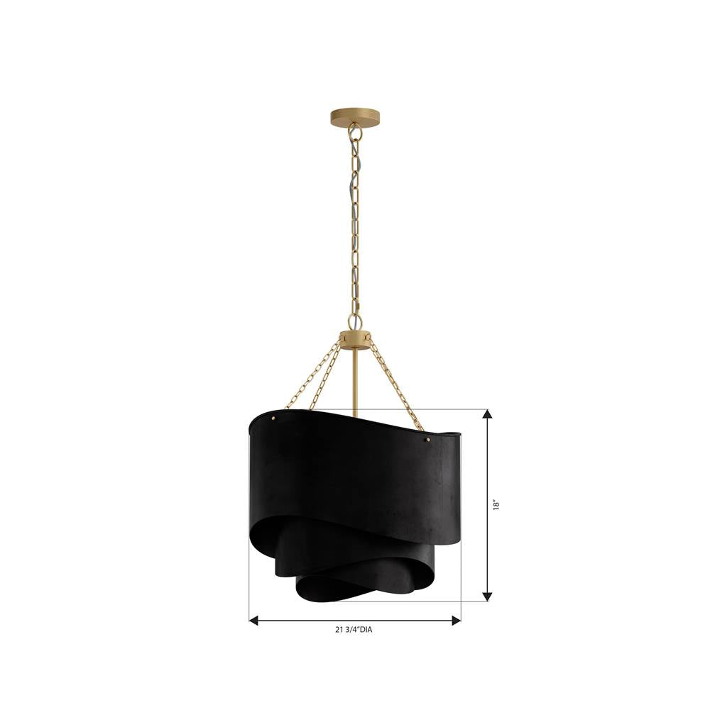 Minka-Lavery 19925-855 Legacy Brass Zyra 21.75'' 3-light Pendant Image 2