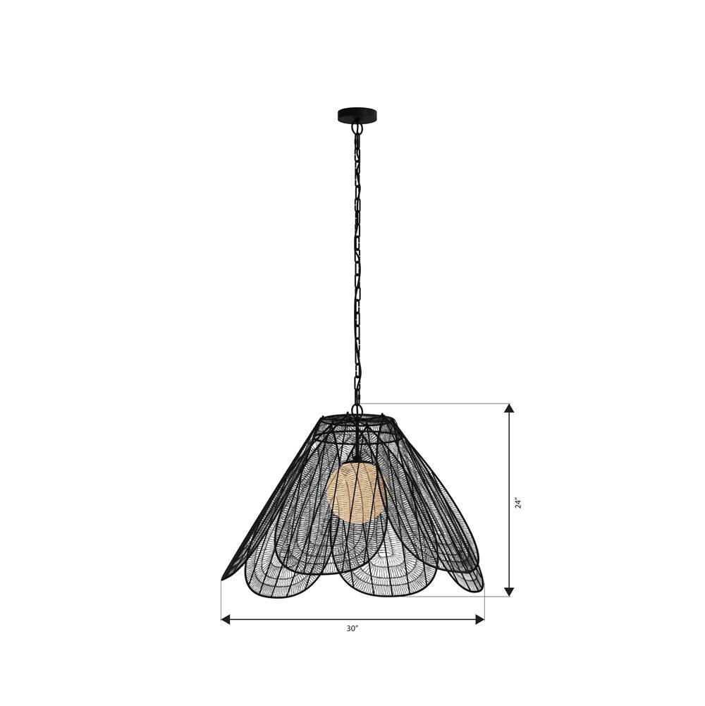 Minka-Lavery 19986-899 Dark Matte Black Sylari 30'' 1-light Pendant Image 2