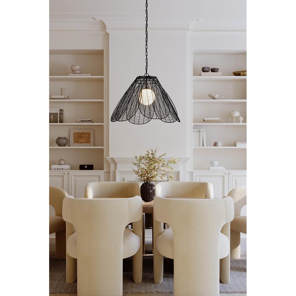 Minka-Lavery 19986-899 Dark Matte Black Sylari 30'' 1-light Pendant Image 4
