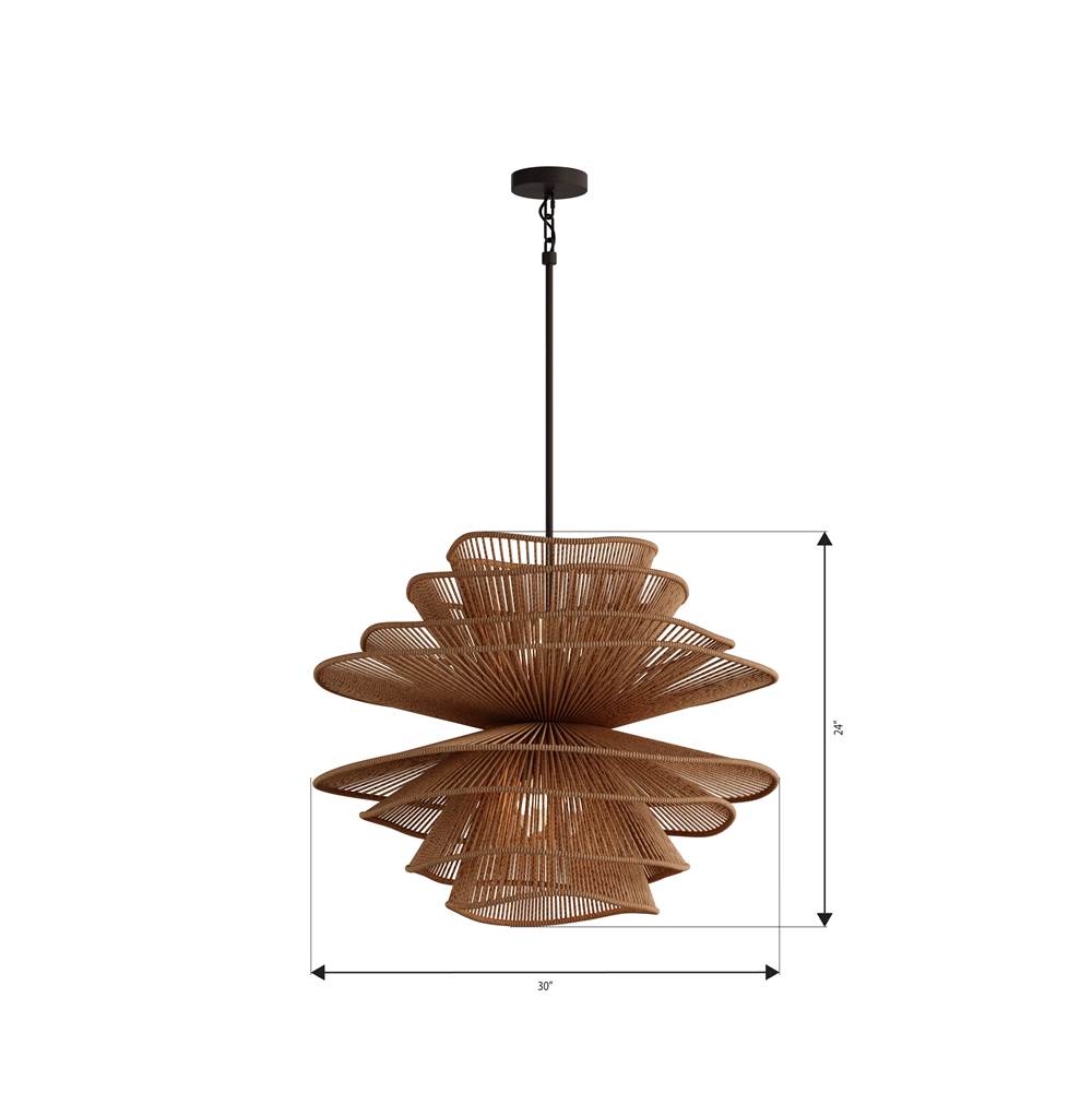 Minka-Lavery 19996-860 Dark Bronze Mireth 30'' 6-light Pendant Image 2
