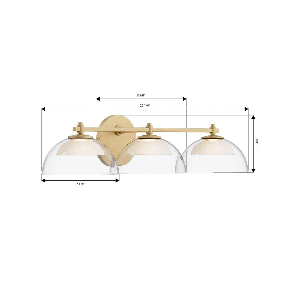 Minka-Lavery 2033-732-L Legacy Brass Halwynd 25.25'' Led Vanity Image 2